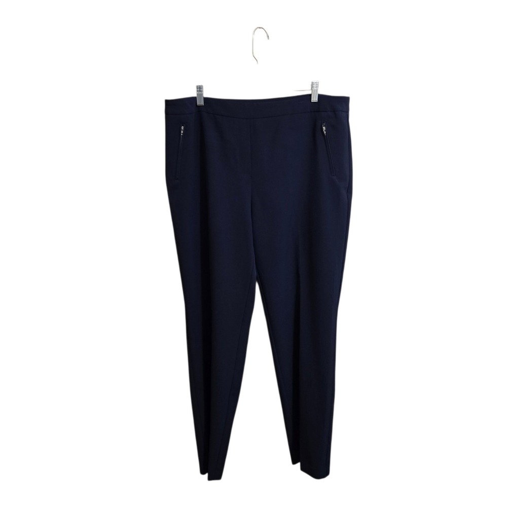 Zac & Rachel‎ Women's Dress Pants SZ 16 Dark Blue Skinny Ankle Mid Rise